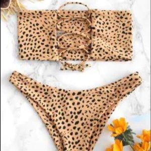 ZAFUL back lace up swimsuit